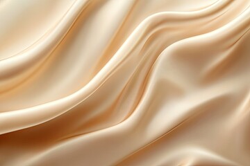 Obraz premium A close-up view of a luxurious cream jar placed elegantly on a smooth. beige surface. with a swirl of cream artistically draped beside it. evoking a sense of tranquility and indulgence