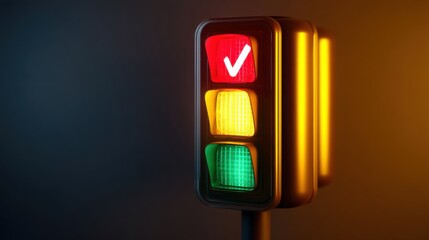 Traffic light featuring red and green lights indicating stop and go signals in urban traffic management