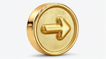 Close-up of a gold coin representing price acceleration signal with a move from starting point analysis