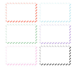 set of vector postage stamps