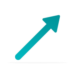 up arrow icon, colored flat vector. modern and minimalist design.