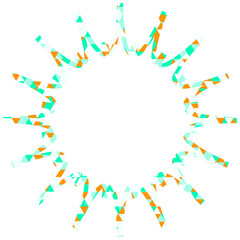 ステンドグラス風吹き出し　三角形模様　ギザギザした形