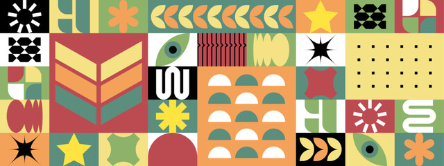 Abstract digital artwork with geometric shapes suitable for web design, backgrounds, prints, and graphic illustrations, adding a modern touch.