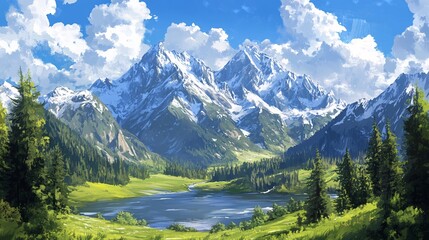 lake in the mountains