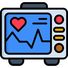Fototapeta premium Heart Rate Monitor Icon