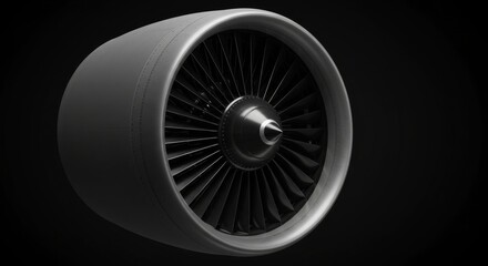 Closeup View Of Jet Engine