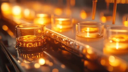 Glowing industrial objects manufacturing process