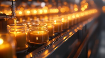Golden candlelight glow peaceful background