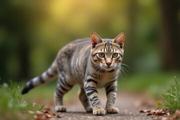 Naklejka premium Nature's Peaceful Cat