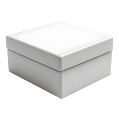 White Square Box 3D Render