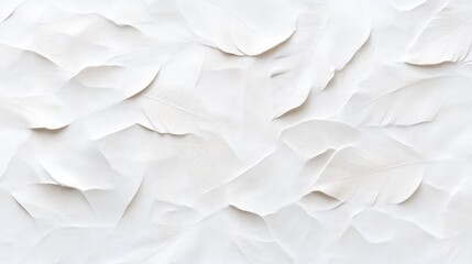 Obraz premium Close-up of crumpled white paper texture with soft shadows and light highlights, abstract background with organic patterns, and minimalistic design.