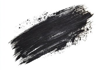 Black mascara smudge on white background (2)