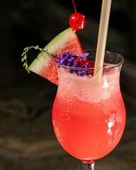 Refreshing summer cocktail beach bar drink photography tropical environment close-up view vibrant colors for ultimate relaxation