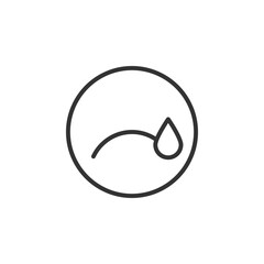 Minimalist Icon Representing Mental Health Awareness with Teardrop in a Circle Symbolizing Emotions and Self Reflection