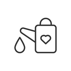 Watering Can With Heart Icon Representing Love and Care for Plants Symbolizing Mental Health and Emotional Wellbeing