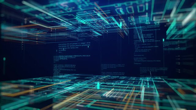 digital abstract background with binary code
