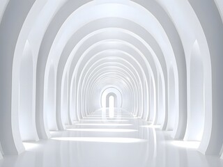 Obraz premium tunnel, 3d, design, architecture, circle, illustration, light, arch, technology, art, pattern, business, perspective, shape, vector, interior, metal, corridor, maze, curve, steel, line, wall, motion, 