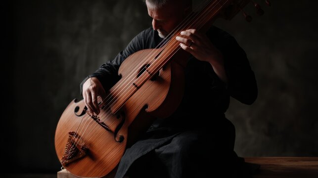 Theorbo Player: Captivating Performance of Renaissance Music