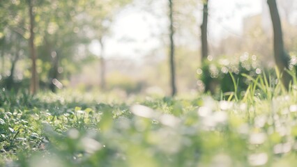 Exploring nature's serenity green landscape outdoor environment blur nature background