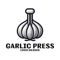 Garlic Press Vector Logo Design