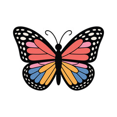 Colorful Butterfly Vector Set, Cute Cartoon Butterflies, Hand-Drawn Butterfly Clipart, Spring Floral Butterfly Design, Kids Illustration, Nature Animal Art, EPS and AI Files Included