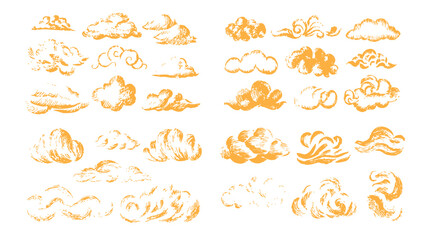 Sketchy Weather Elements Featuring Clouds