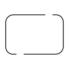 Outlines square blank simple frame vector image, Suitable for design element of communication label, Information chat bubble, Text message template, Work report