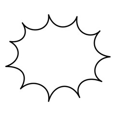 Outlines starburst blank simple frame vector image, Suitable for design element of communication label, Information chat bubble, Text message template, Work report