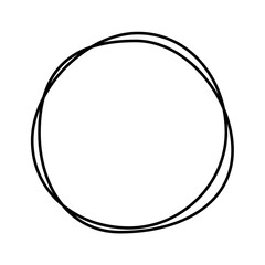 Hand drawn round outlines blank simple frame vector image, Suitable for design element of communication label, Information chat bubble, Text message template, Work report