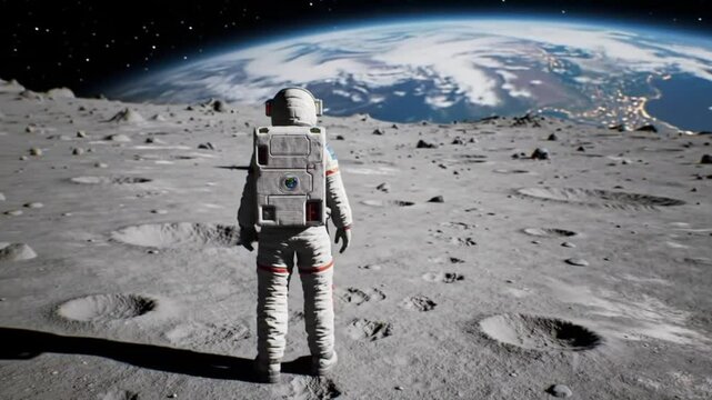 Ein atemberaubender Blick vom Mond auf die Erde &ndash; die ultimative Inspiration f&uuml;r Entdecker 🚀🌍

Mond, Astronaut, Erde vom All, Weltrauminspiration, Abenteuerlust
