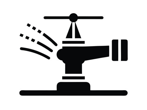 recommend clip art: Smart Sprinkler Irrigation System Vector Icon