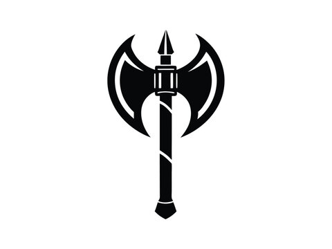 recommend clip art: Viking Axe Hand Tool Vector Icon
