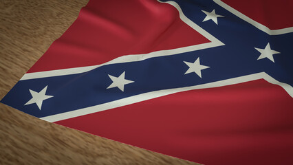 The Confederate Memorial Day flag for Holiday concept 3d Rendering..