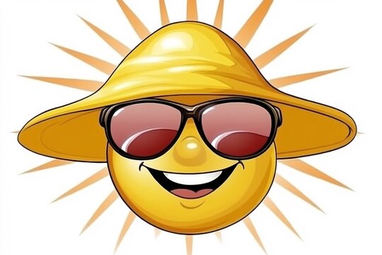 Cute cartoon lemon character with a sunny disposition Wearing