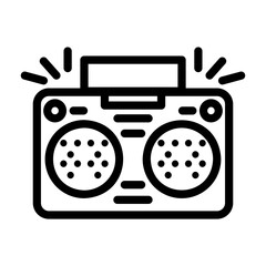 boombox Line Icon