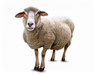 Fototapeta premium sheep isolated on white background