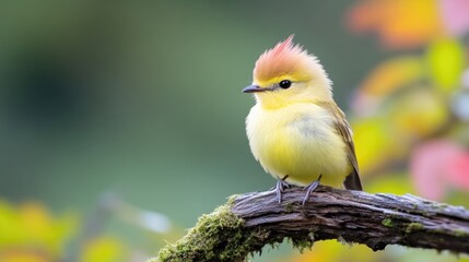 Obraz premium Small, colorful bird perched on branch