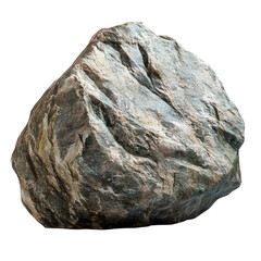 Large Realistic Boulder Stone Clip Art Style on Transparent Background