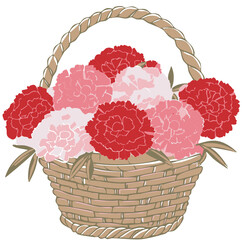 basket with flowers