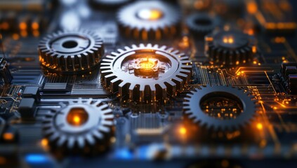 Intricate Gears and Circuitry: A Technological Marvel