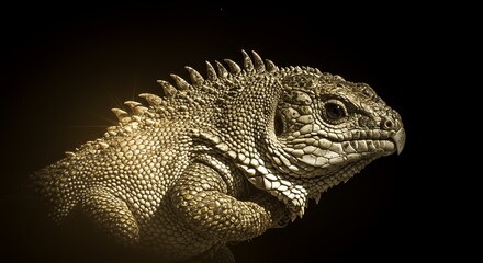 Fototapeta premium Lizard Profile Isolated