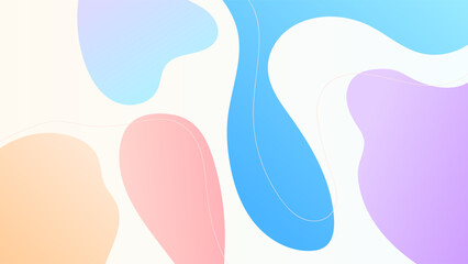 ABSTRACT BACKGROUND ELEGANT GRADIENT SMOOTH PASTEL COLOR WITH HAND DRAWN ORGANIC SHAPES DESIGN VECTOR TEMPLATE GOOD FOR MODERN WEBSITE, WALLPAPER, COVER DESIGN 