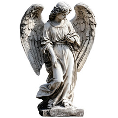 Fototapeta premium Sturdy concrete garden statue isolated on transparent background