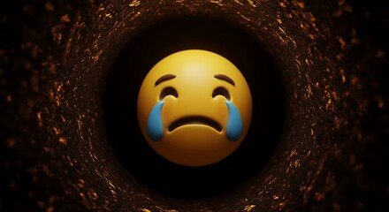 Crying Emoji in Tunnel