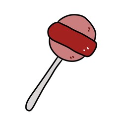 cartoon doodle candy on white