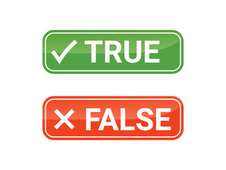 True facts and fake myth icon vector set, 3D icon set
