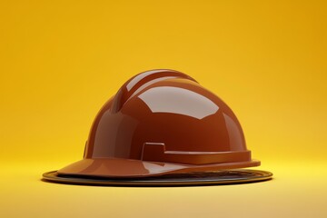 Fototapeta premium Close-up view of a protective work helmet.