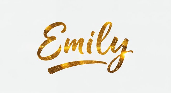 Emily Name in Gold Glitter