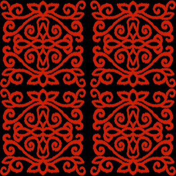 Tribal Ethnic Oriental Ikat Seamless Pattern Traditional Design for Background, Carpet, Wallpaper, Clothing, Wrapping, Batik, Fabric, Kebaya, Ceramic, JPEG Illustration. Embroidery Style.