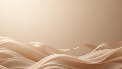 Beige Silk Waves Abstract Background